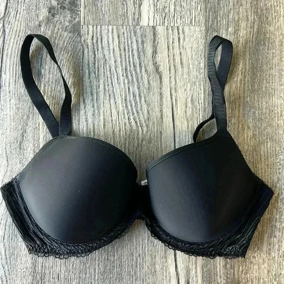 Wacoal Bra Black La Femme Contour Bra Size 34D Adjustable Straps Smooth Contour - Picture 2 of 10